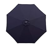 Formosa Covers 9ft Umbrella Replacement Canopy 8 Ribs in Dark Navy Olefin (Canopy Only)