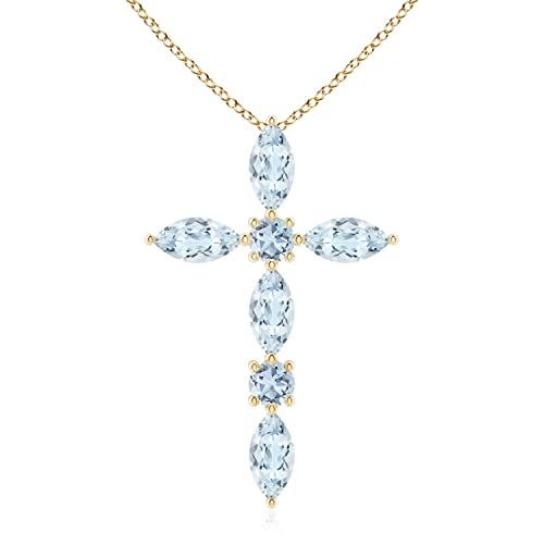 Angara Natural Aquamarine Pendant for...