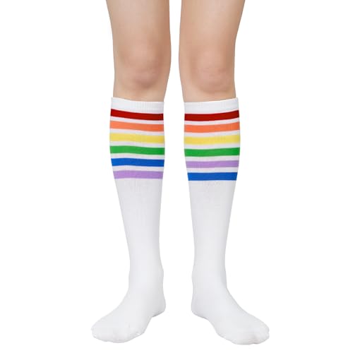 Image of American Trends Women's Knee High Socks, Athletic Thin Thigh High Stockings