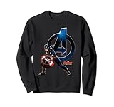8.5 oz, Klassisch geschnitten Avengers Age Of Ultron Captain America Sweatshirt