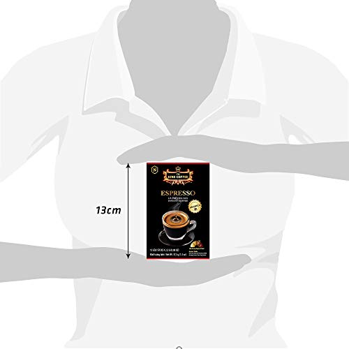 King Coffee Espresso Instant Coffee Vietnamese Coffee Arabica Instant Coffee Mix Medium Roast 15 sticks per box x 2.5g - Pack of 4