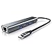 Produktbild CSL - USB C HUB mit RJ45 Ethernet - 10/100/1000 Mbit/s - Gigabit Ethernet, LAN Network Adapter - 3 x USB 3.2 Gen.1 A Ports - für PCs, Notebooks, Ultrabooks und Tablets mit USB Typ C Anschluss