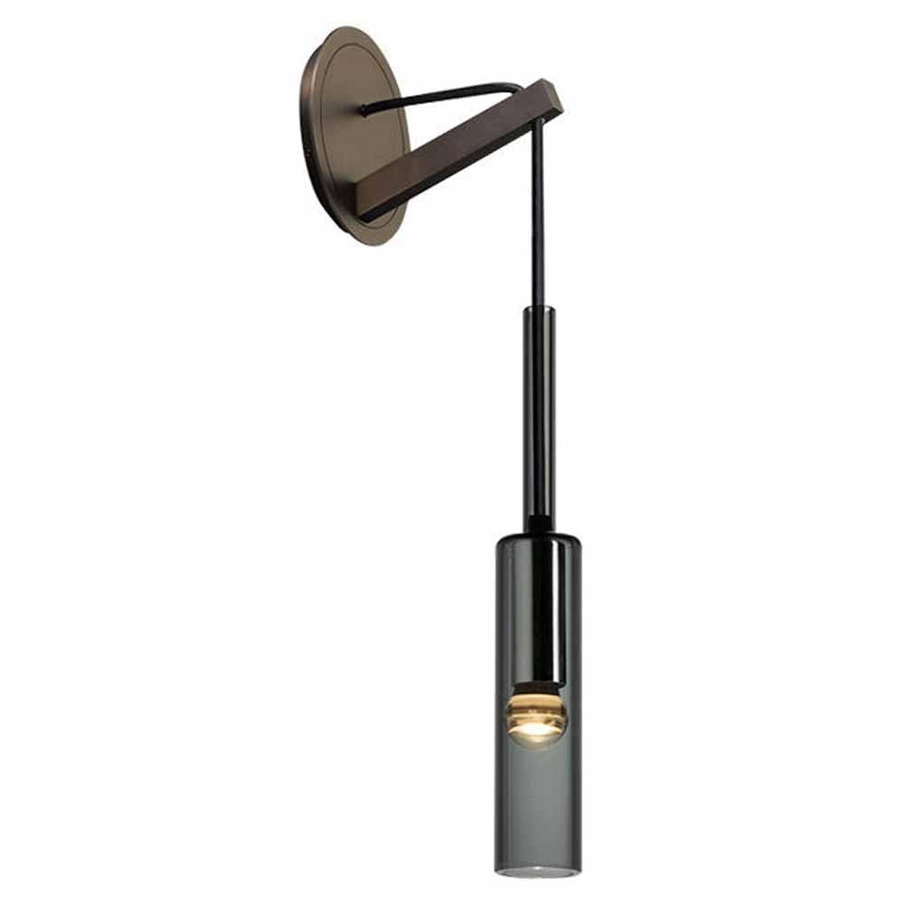 Wall lamps, Creative Gray Wall Light Beer Bottle Wall Lamp Long Tube Wall Sconce Brass Height Wall Mount For Living Hallway