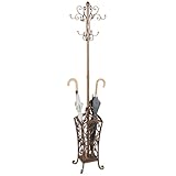 Touch of Class Kensington Coat and Hat Rack Stand Antique Gold