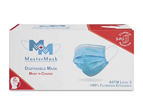 Disposable Face Masks - Made in Canada - Pack of 50 Masks -