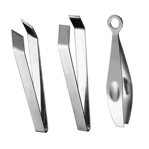 POPETPOP 3pcs Stainless Steel Poultry Hair Removing Pliers Ladies Facial Hair Remover Fish Bone