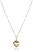 14k Yellow Gold Small Puffed Heart Pendant Necklace, 15"