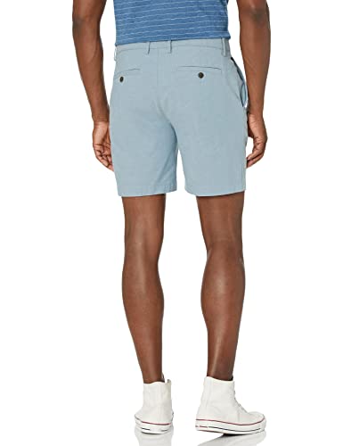 Amazon Essentials Men's Slim-Fit 7" Lightweight Comfort Stretch Oxford Shorts with Tapered Leg, Pale Blue, 34 - Thumbnail 2
