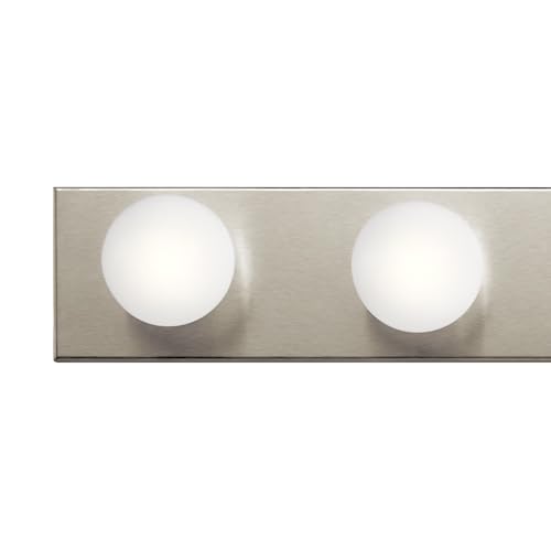Image of Kichler 626NI 36 inch Bath Bar 6-Light Vanity Light Fixture with Brushed Nickel Finish for Bathroom over Mirror, Traditional Style Lighting (36 inch L x 4.25 inch H), 626NI
