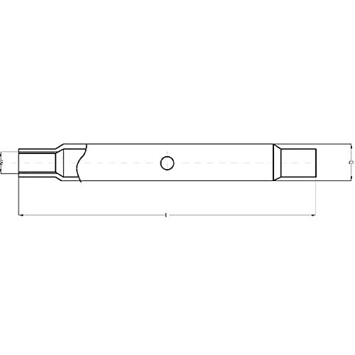 Tubo para brazo tercer punto galvanizado longitud 350 mm rosca 1 3/4" KRAMP