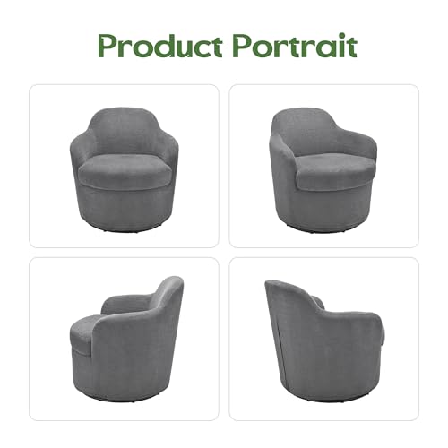 Sillón Barrel Plegable Gris miniatura 6
