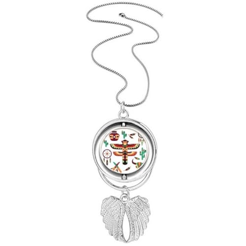 Pendentif indien ailes d'ange collier amérindien totem oiseau homme femme