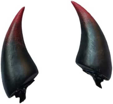 A Pair Bloody Bone Hairpin Edge clip Skull Butterfly Dark Gothic Bat Ear Devil Horns Costume Halloween Cartoon Hair Accessories (Devil Horns)