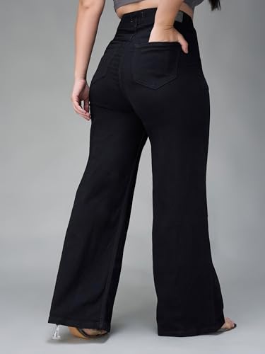Image of Miss Chase A+ Women's Bootcut High Rise Stretchable Denim Jeans