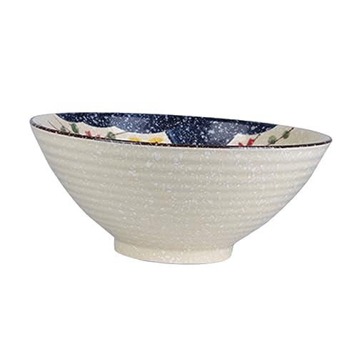 Alipis 1pezzi Ciotola Ramen Giapponese Ceramica Da Scodella Per Zuppa e Noodles Design Elegante e Pratico Per Casa e Uso Quotidiano