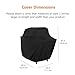 Amazon Basics Gas Grill Barbecue Cover for Outdoor, Waterproof, Anti-UV, Durable Heavy Duty, 60 inch, Medium, Black