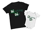 coppia maglietta uomo body neonato - breaking dad - breaking son - parodia serie - bimbo - marito - festa papà - idea regalo