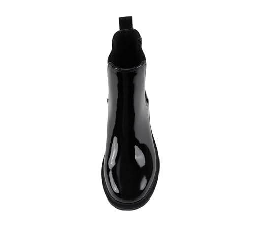 Image of Soda Pilot ~ Women Lug Sole Low Heel Chelsea Fashion Ankle Bootie w /Double Elastic Gore