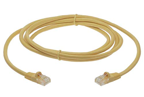 Cable de red Ethernet Cat 5E UTP 7 ft amarillo miniatura 1