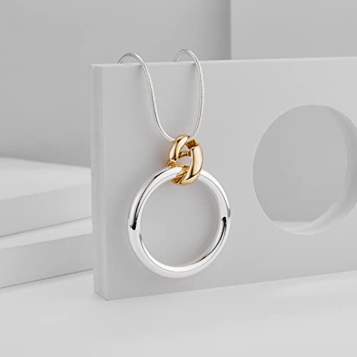 CLASSYZINT Long Silver Necklace For Women, Rope Chain Snake Chain With Pendant Necklace | Sweater Necklace | Teacher Gifts | Silver Pendants Necklace2