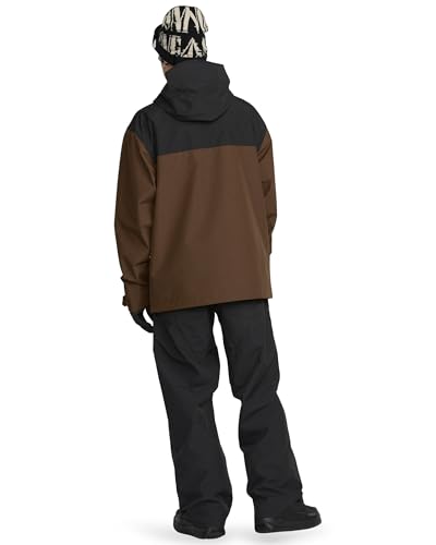 Image of Volcom Men's Buckthreeeighty Snowboard Jacket - 10k Waterproof 2-layer Shell, Zip Tech