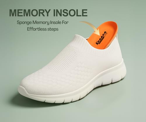 Image of Kraasa Tread Walking Shoes for Men | Knitted Slip-On Sneakers