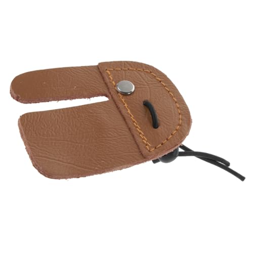 Toddmomy Leather Finger Protector Thumb Release for Brown Mediterranean Stylized Finger Tab