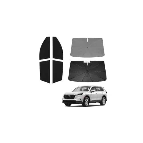 Image of KUST Windshield Sun Shade Umbrella for Honda CR-V 2023 2024 2025 2026 Rear Window Shades 100% UV Protection and Blackout Privacy 5PCS Car Window Covers Accessories