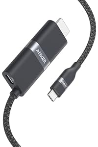 Anker Nano USB-C & HDMI ケーブル (4K, 高耐久ナイロン, 140W) 0.9m 4K 60Hz出力, 140W PDパススルー充電, 2in1 iPhone 16 / 15 Galaxy iPad Pro MacBook Pro/Air 各種対応