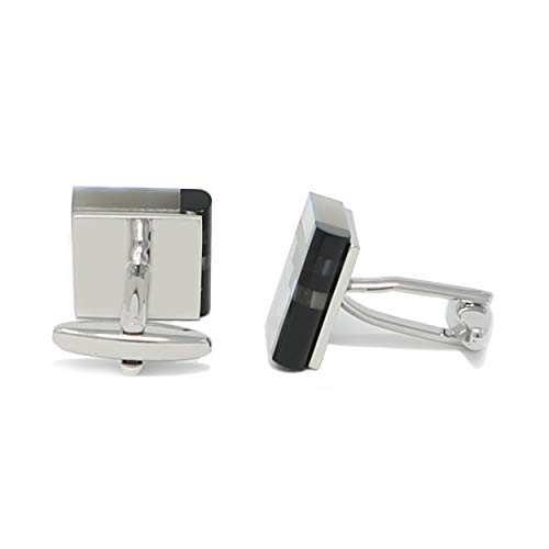 Mendepot Classic Genuine Onyx And Mother Of Pearl Cufflinks Men Classic Cuff Links With Box #TOP3