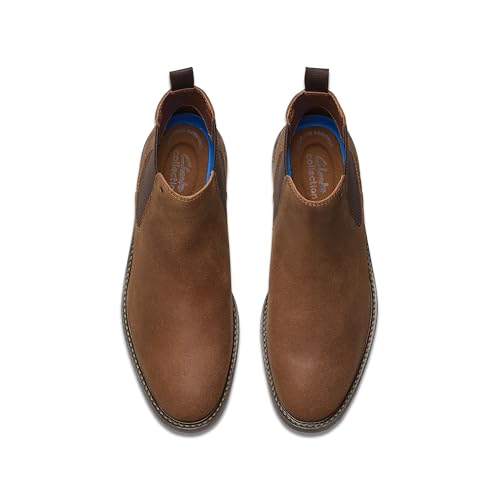 Clarks Clarks Men's Jaxen Easy Chelsea Boot, Cola Suede, 9.5 US