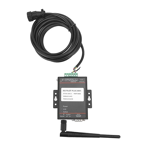 AIS Plug Connector , Aluminum Alloy Housing Stable Connection Heat Dissipation Long Distance Marine AIS Plug Cable for Marine Boat