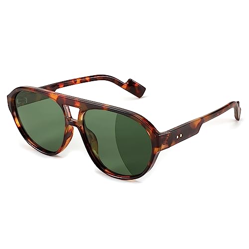 Image of FEISEDY Sunglasses Women Men Polarized, Small 70s Aviator Frame, Retro Vintage Sun Glasses B2373