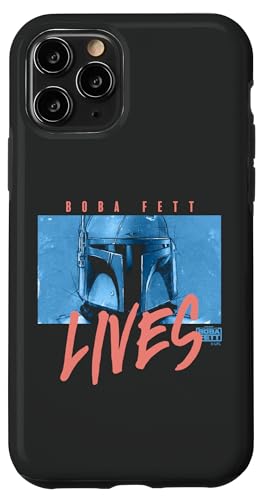 Coque pour iPhone 11 Pro Star Wars Boba Fett Sketch en silicone noir