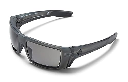 Spy Rebar ANSI Sunglasses Matte Translucent Gunmetal with Happy Gray Polarized Lens 62mm + Hard Case2