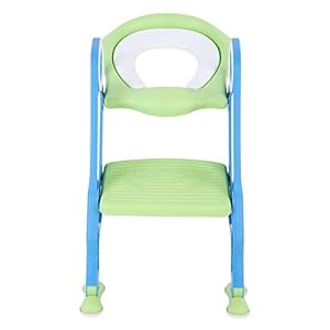 Wakects Toiletbril voor kinderen, opvouwbaar, toiletbril voor kinderen, met anti-slip ladder en handgrepen, toiletbril…