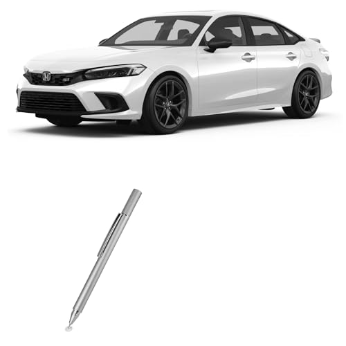 BoxWave Stylus Pen Compatible with 2024 Honda Civic Si Display (8 in) - FineTouch Capacitive Stylus, Super Precise Stylus Pen - Metallic Silver
