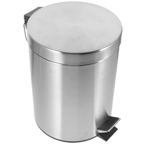 MAGICLULU Toilet Trash Can Stainless Steel Foot-Operated Ultra Slim Large Kitchen Bin Bathroom Waste Basket
