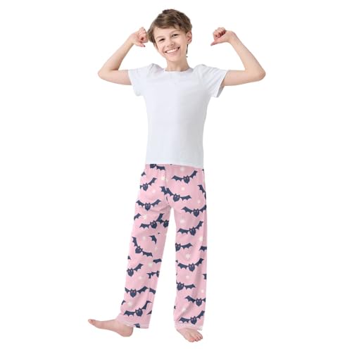 Boys' Pants Bat Cute Halloween Long Bottoms Jogger Pants Elastic Waist Trousers with Pockets S-XL2