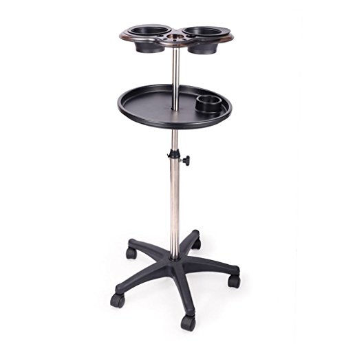 YuanYu Tool Cart - Beauty Hairdressing Supplies Hair Dyed Enamel Paint Paste Bowl Rack Shelf Hair Dye Rack Dye Tool Cart shelf trolley (Color : B, Size : 50cm*(70-105) cm)
