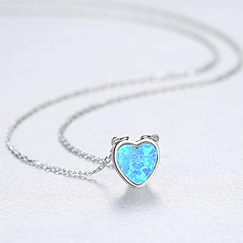 Collier opale de cœur et argent 925 sublime votre look quotidien au bureau