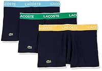Lacoste Men s 3 Pack Casual Classic Trunks Underwear, Navy, Large US