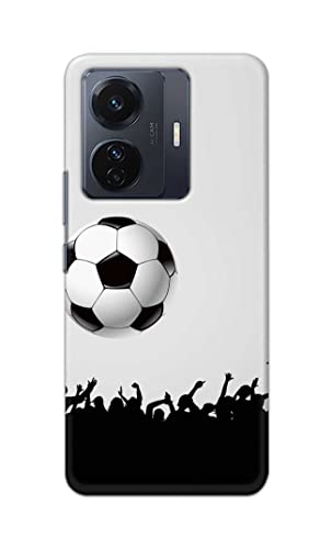 Image of Printed Hard Back Cover Case for Vivo iQOO Z6 Pro 5G | Vivo T1 Pro 5G | Vivo S15e Back Cover (Football Icon) -702