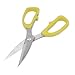 Aexit Plastic Yellow Hand Tools Handle Grip Paper Craft Scissors 7.3