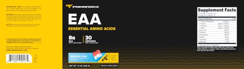 Image of Primaforce EAA Powder (30 Servings, Rocket Pop Flavor) - Essential Amino Acids for Pre /Intra Workout and Recovery - Non-GMO and Gluten Free