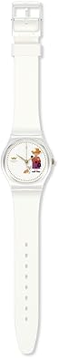 Swatch Gent Unisex Watch Casual Polymer White Quartz Waterproof How Majestic