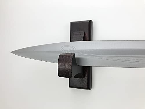 Nangopop Sword Wall Mount Display Hooks - Wood Sword Holder Rack, Hanger For Martial Arts Weapons, Axe, Knife, Dagger, Lightsaber And Wizard Wand At Home Or Office #TOP4