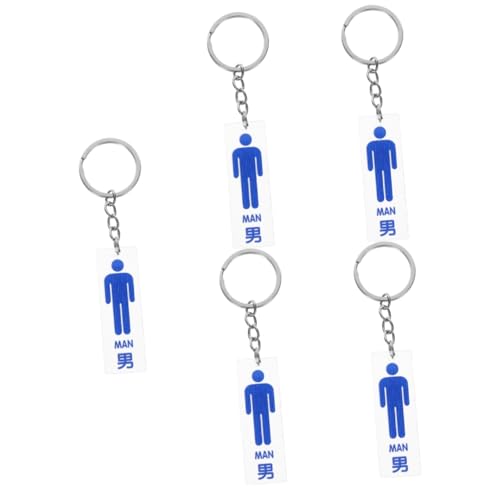 Porte-clés pour hommes avec identifiant de salle de bain lot de 5 pièces