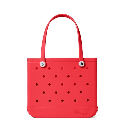 Image of BOGG BAG - Medium Tote Bag - Off to the Races, Red - 15in L x 5in W x 12.5in H - Lightweight, Washable, Durable - All Purpose EVA - for Beach, Pool, Boat, Work, Sports.