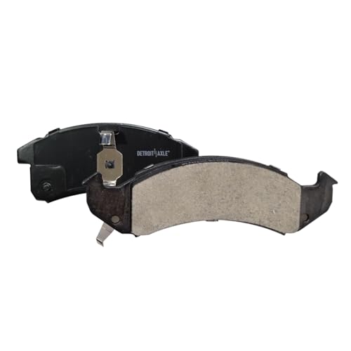 Image of Detroit Axle - Front Brake Pads for Buick LeSabre Park Avenue Riviera Chevrolet Camaro Lumina APV Cadillac DeVille Eldorado Seville Firebird Olds 98 88, Ceramic Brake Pads w /Hardware Replacement